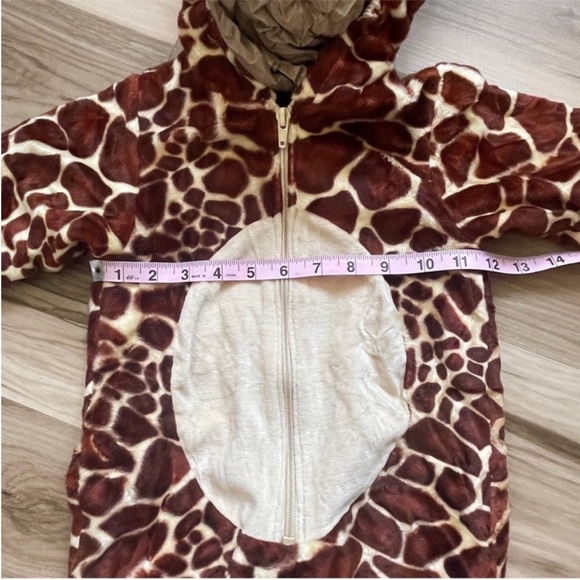 Children’s Place Giraffe Zip Up Plush BodySuit with Booties Very Plush S… - Picture 8 of 16